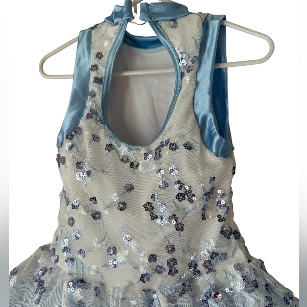 Weissman Blue and White Kids Dance Costume - Picture 5 of 9